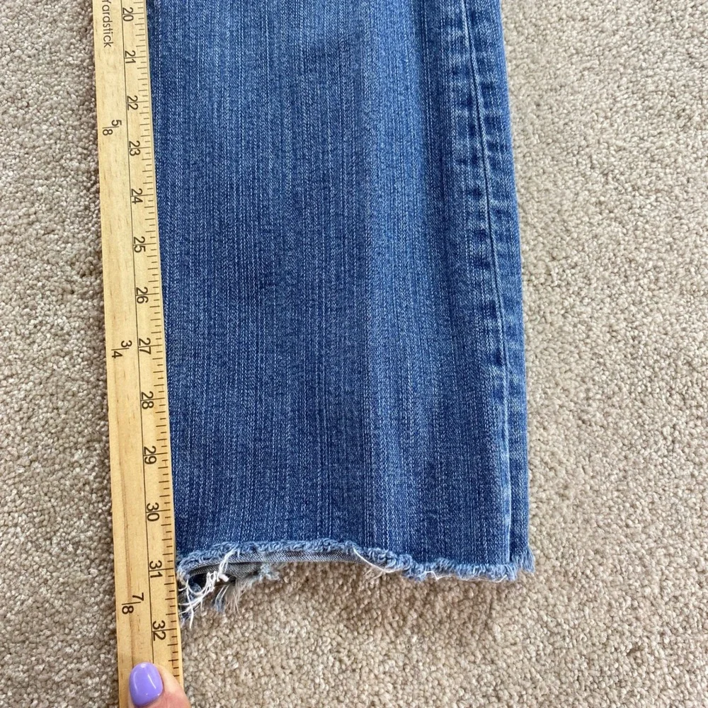 Silver Jeans Brianna Bootcut Womens 31 Blue Denim Low Rise Raw Hem‎ L31860
